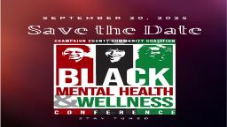 Graphic with Black Mental Health and Wellness Conference Save the Date: September 20, 2025